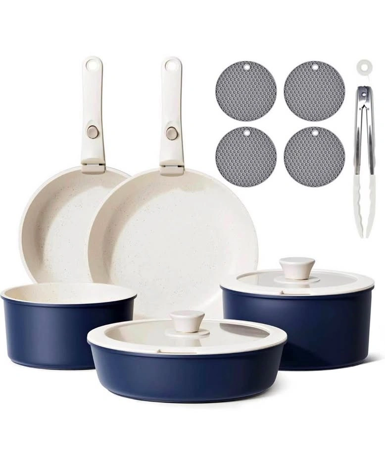 Brand New 11 Piece Pots and Pans Set, Nonstick Removable Handle