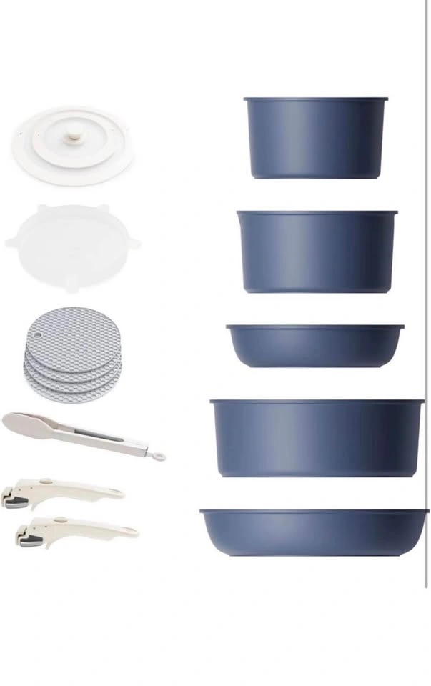 Brand New 11 Piece Pots and Pans Set, Nonstick Removable Handle - photo 3