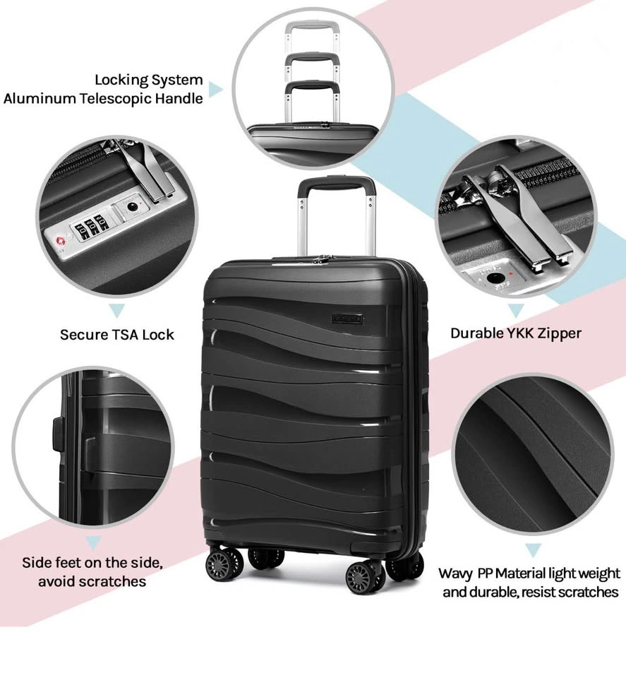 Brand New Lightweight 5-Piece Luggage Set 360-degree wheels - photo 4