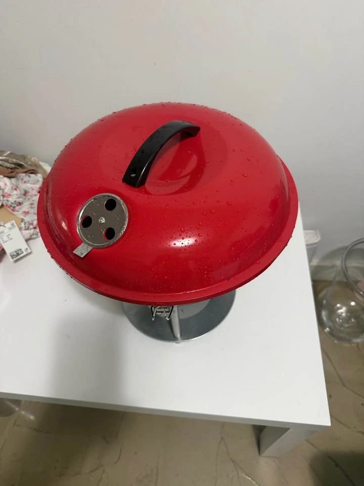 Portable Red and Black Charcoal BBQ Grill - photo 2