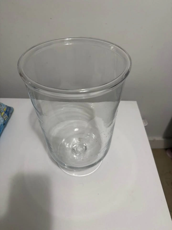 Clear Glass Pedestal Vase - photo 2