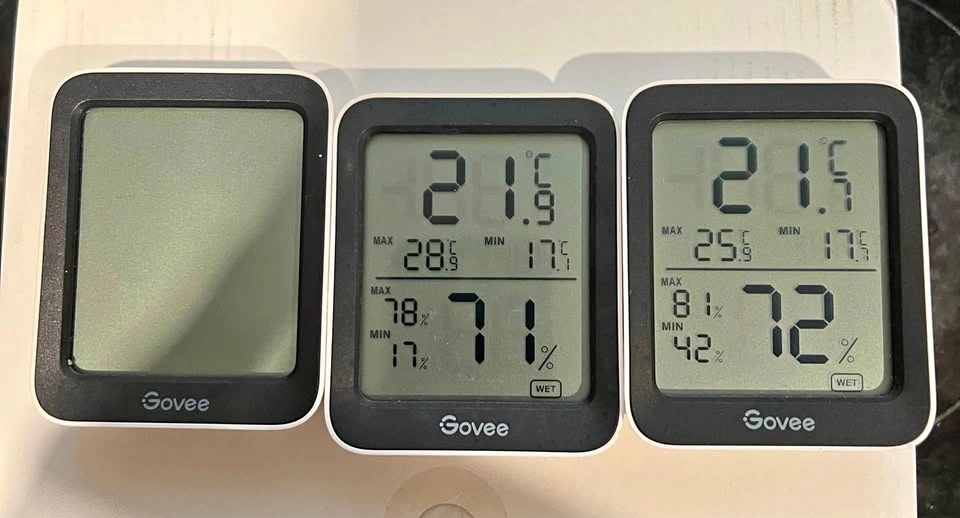 3x Govee H5075 Smart Bluetooth Hygrometer Thermometers