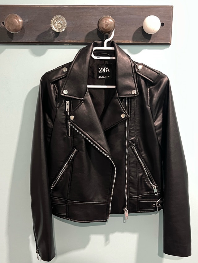 zara leather jacket