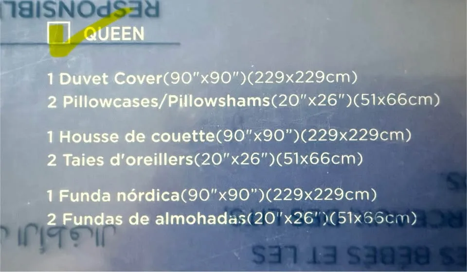 NEW Navy Queen Duvet Cover w/ Pillow Shams image indicator(4)