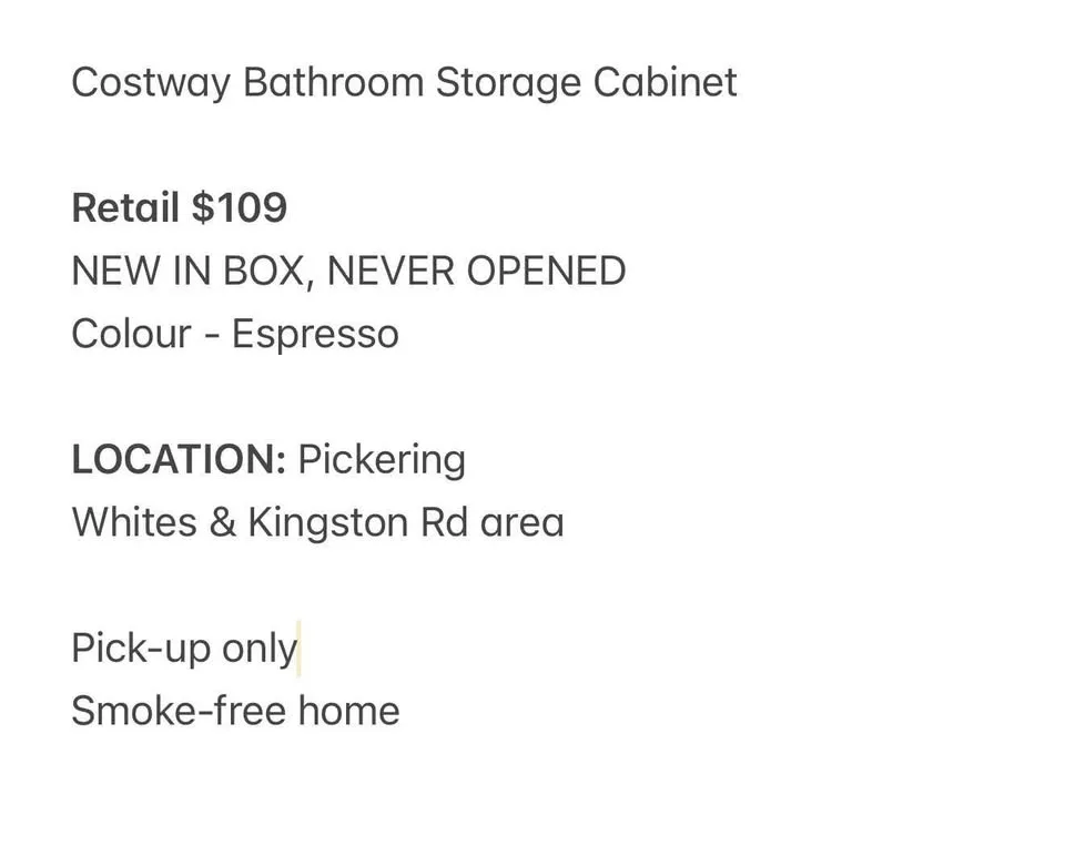 NEW IN BOX - Costway Bathroom Storage Cabinet image indicator(4)