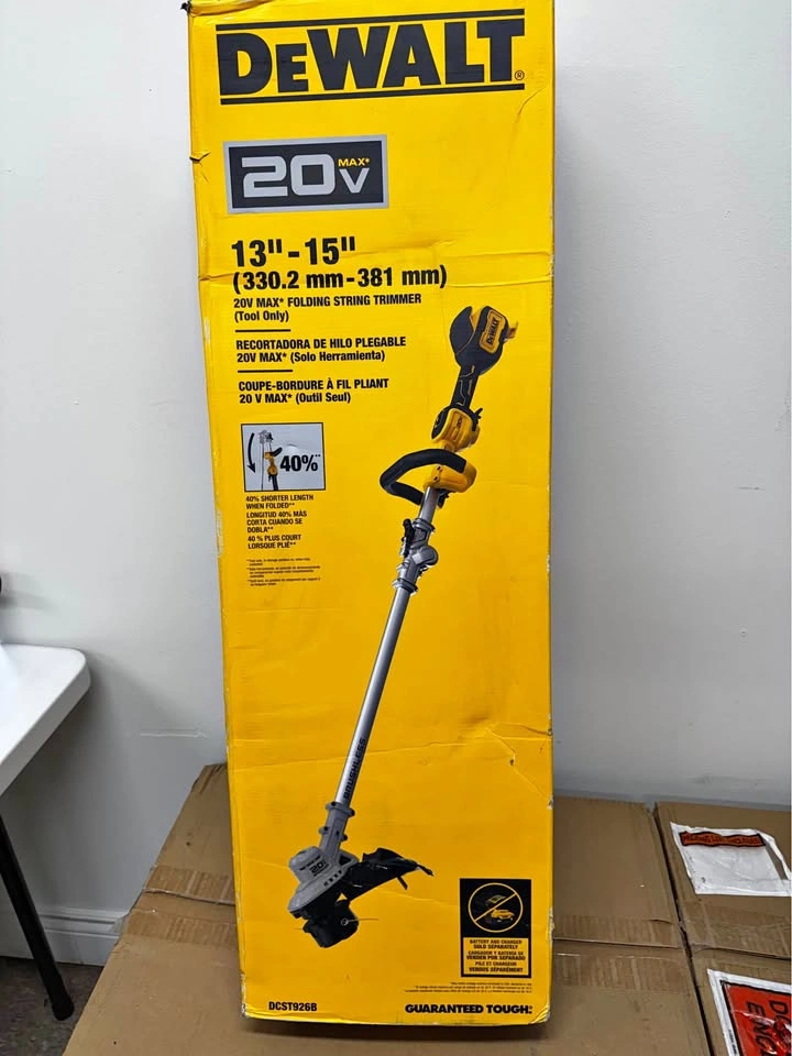NEW DEWALT 20V MAX Brushless Folding String Trimmer – DCST926B