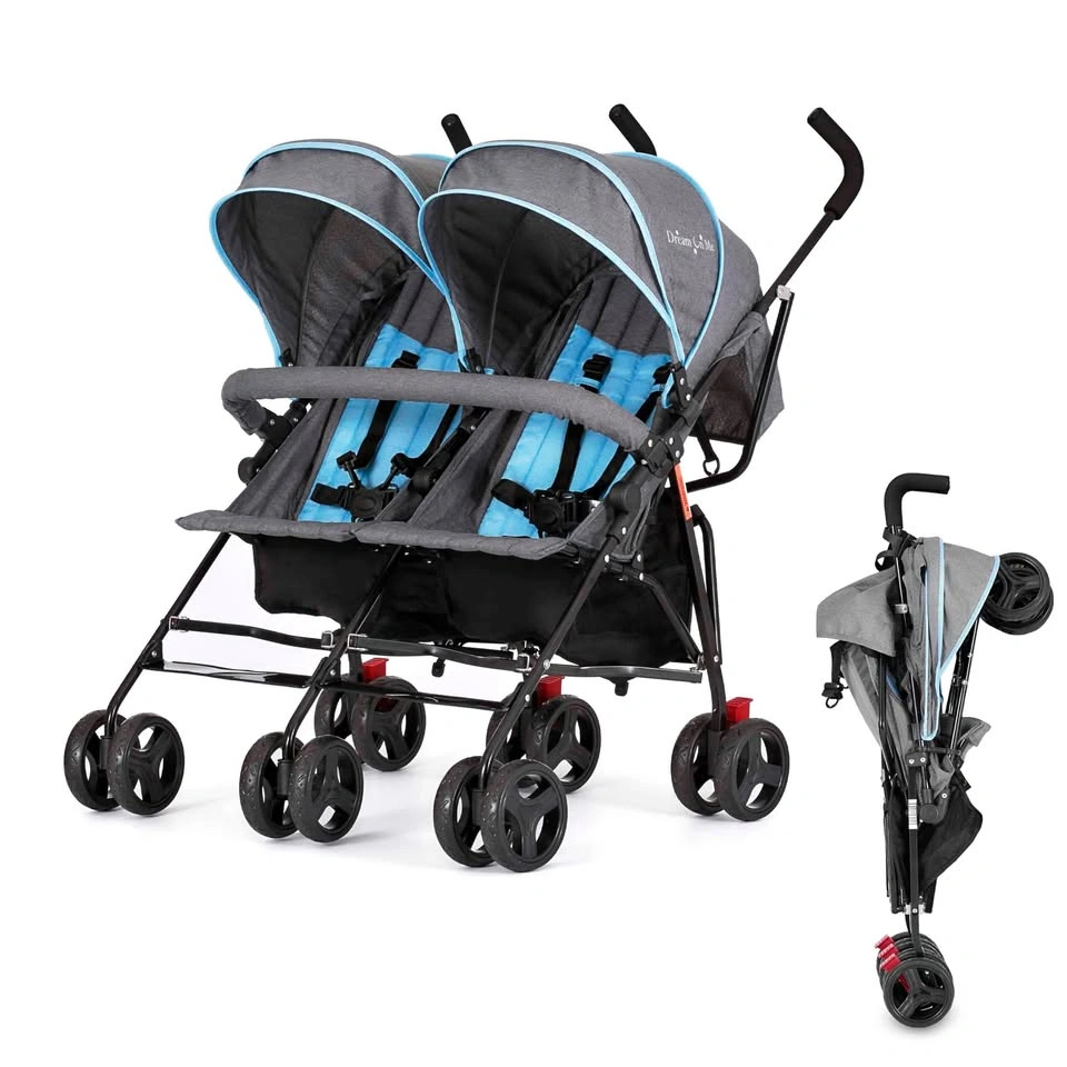 Dream On Me Volgo Twin Baby Stroller, Compact Double Stroller