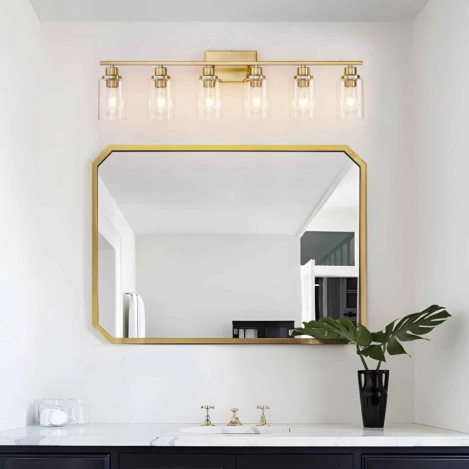 HCCZ 6 Light Gold Bathroom Vanity Light Fixture - photo 3