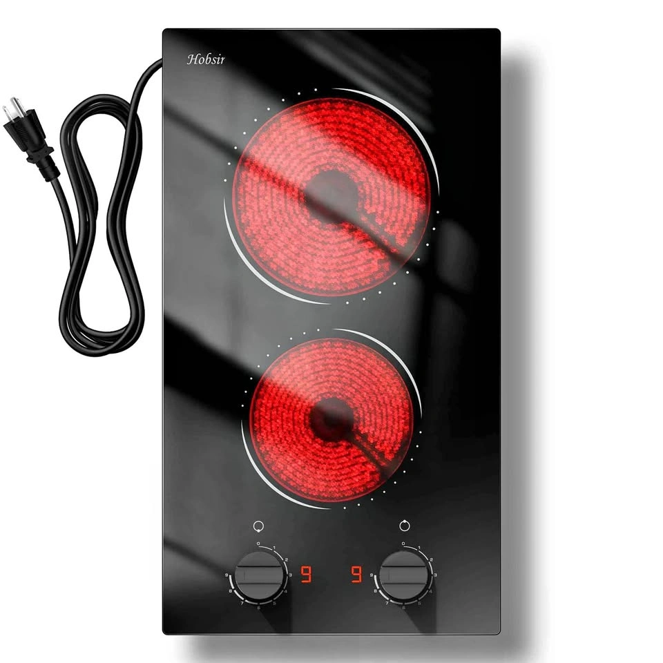 Hobsir 2 Burner 110v Electric Cooktop 2000W