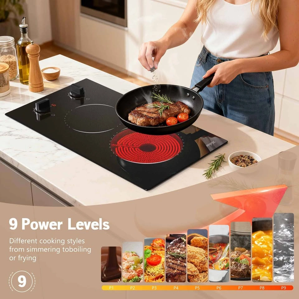 Hobsir 2 Burner 110v Electric Cooktop 2000W - photo 3