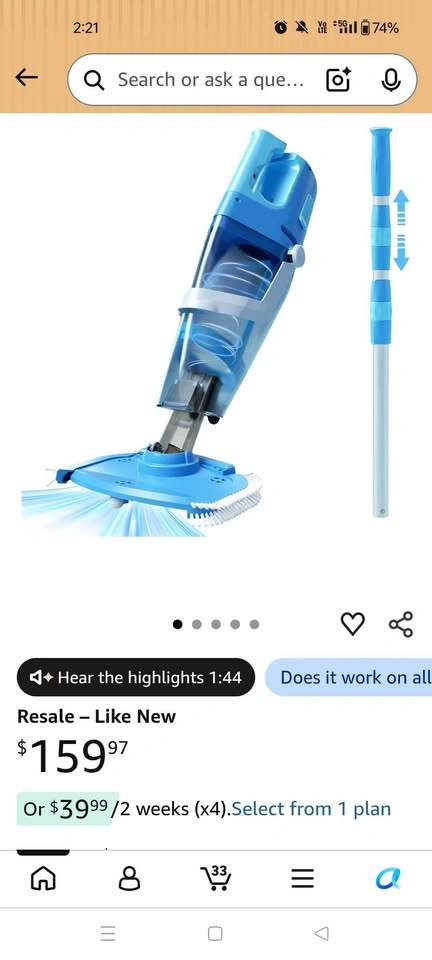 Cordless Pool Vacuum for Above & Inground Pools - photo 3
