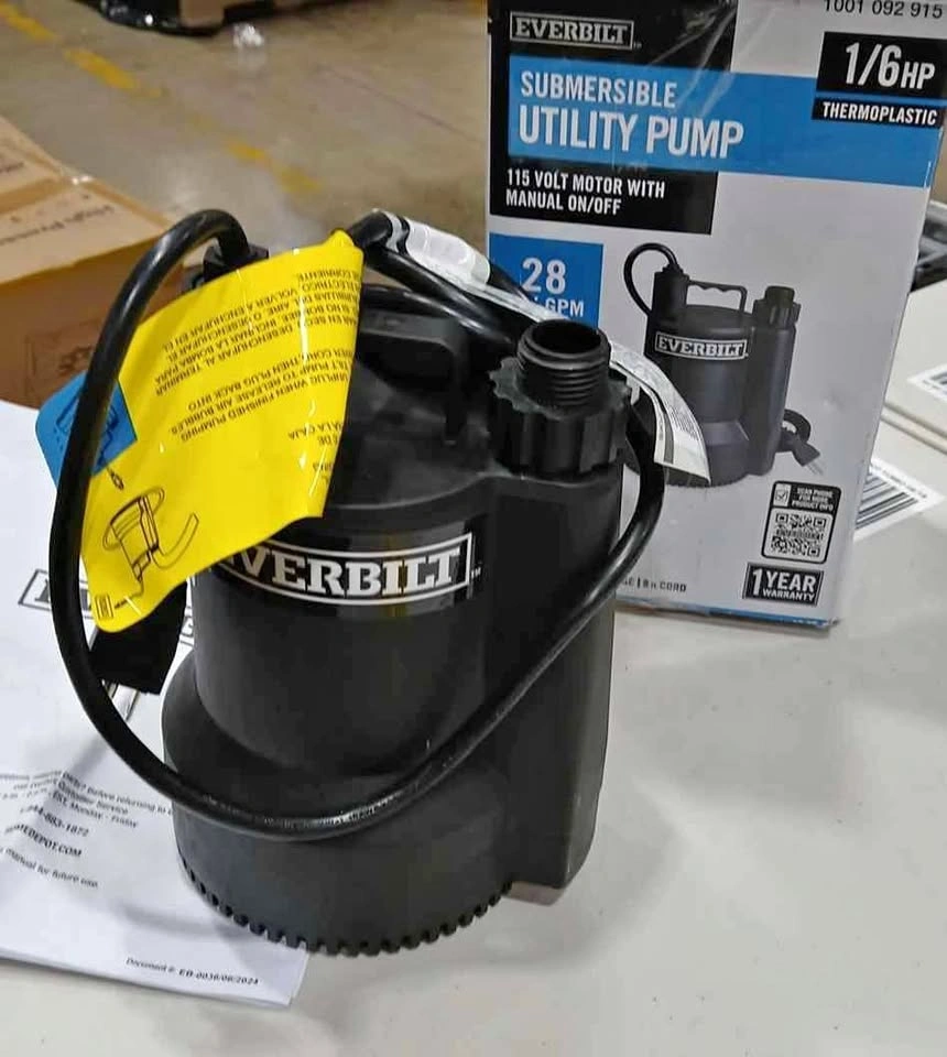 Everbilt SUP54-HD 1/6 HP Plastic Utility Pump new