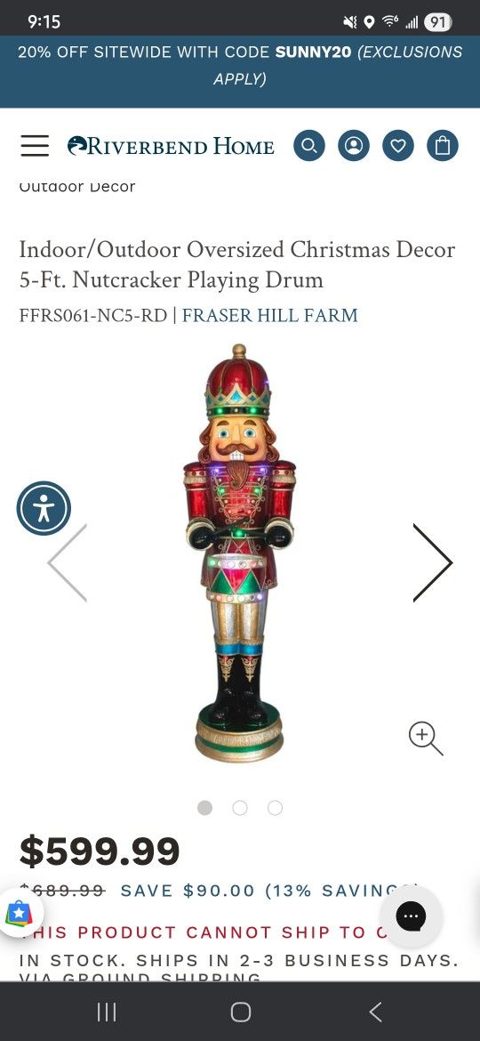 5 Foot Indoor / Outdoor Drummer Nutcracker With Lights And Music - photo 4
