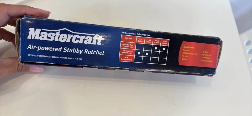 Mastercraft 3/8” Air-Powered Stubby Ratchet - photo 4