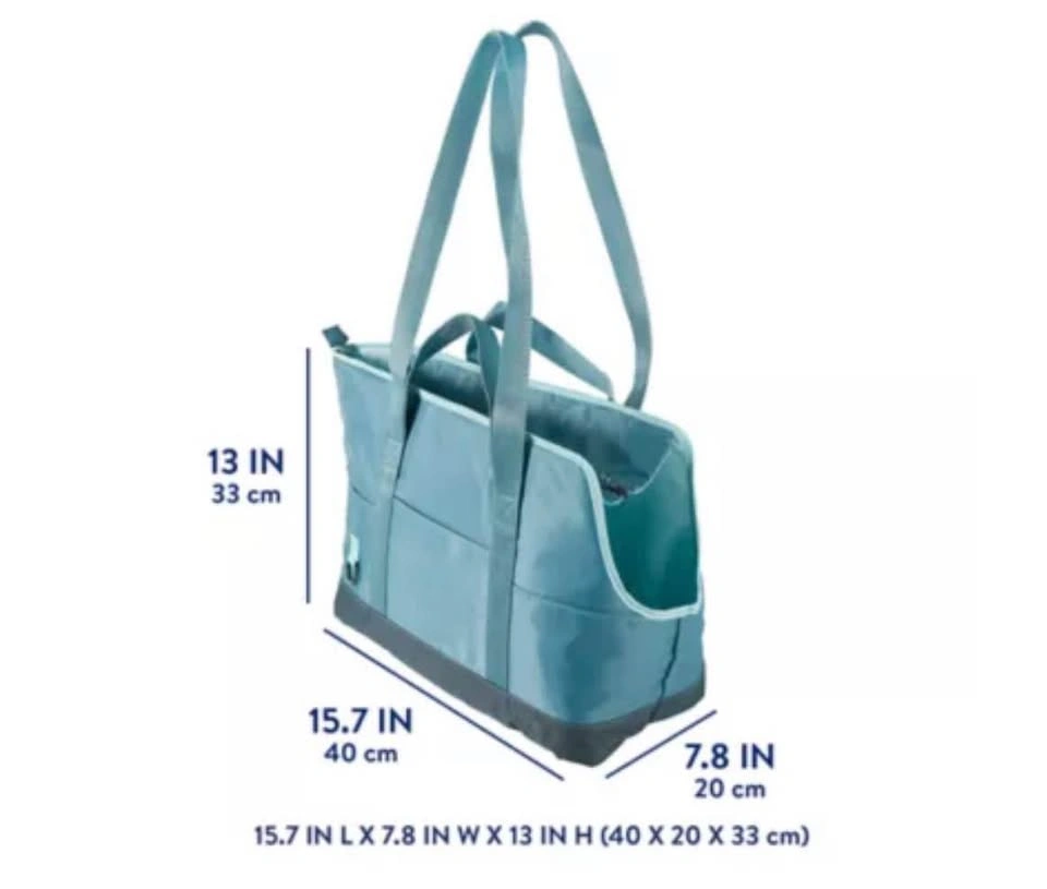 Top Paw Teal Dog Tote Carrier - For Pets Up To 15 lbs - photo 3