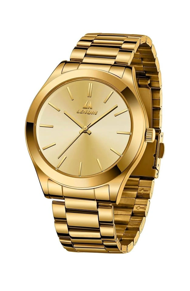 New Stainless Steel Watch Gold dial