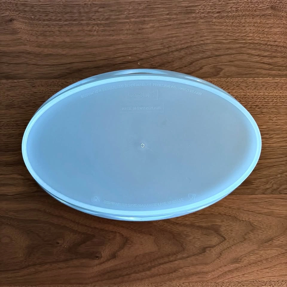 Vintage Bodum Switzerland "Arkade" Basket – Retro Aqua Blue - photo 2
