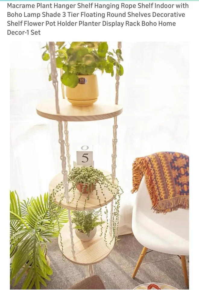 Plant Hanger shelf with bulb holder image indicator(6)
