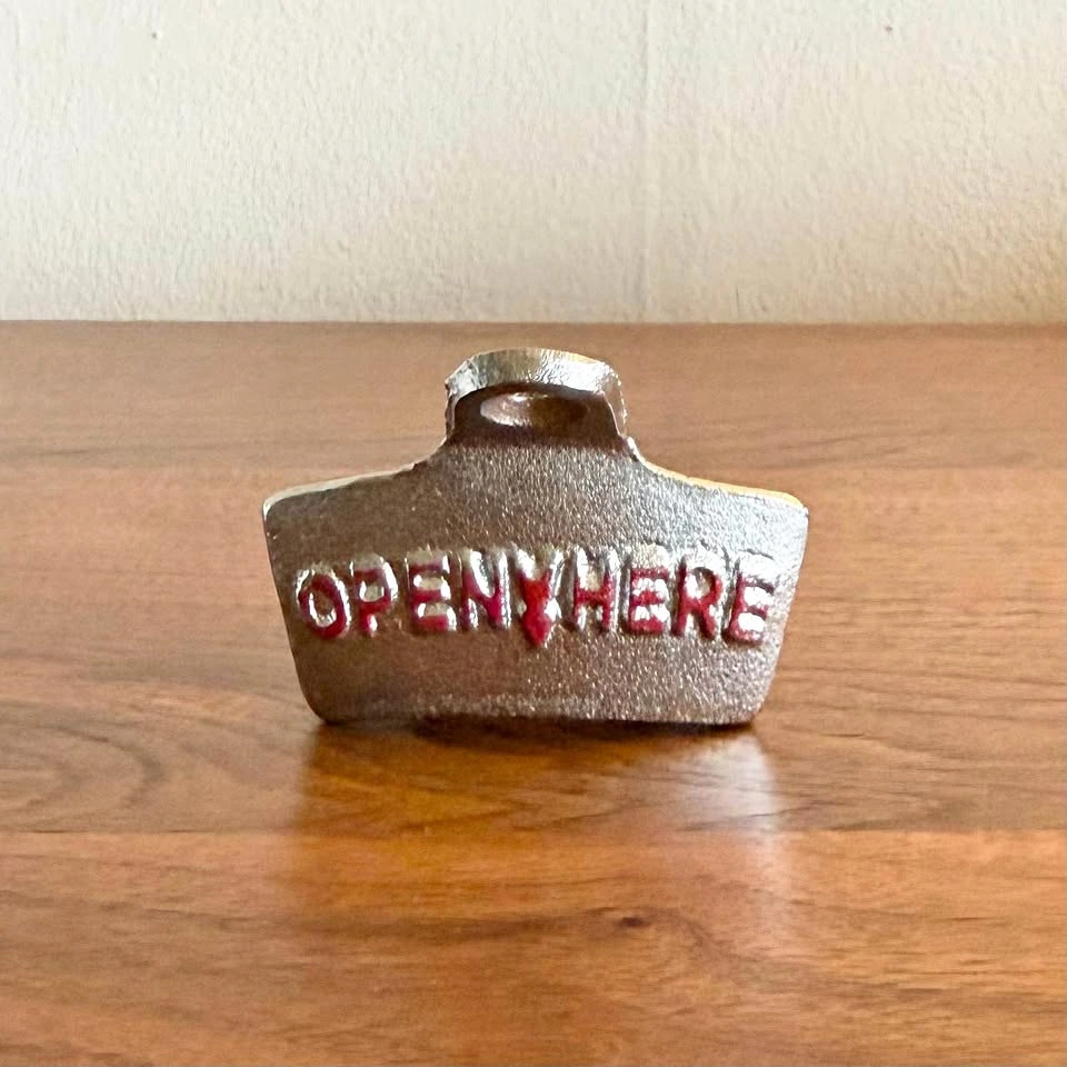 Cast Iron "Open Here" Wall-Mounted Bottle Opener – Heavy Duty