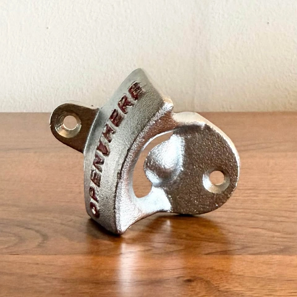 Cast Iron "Open Here" Wall-Mounted Bottle Opener – Heavy Duty - photo 2
