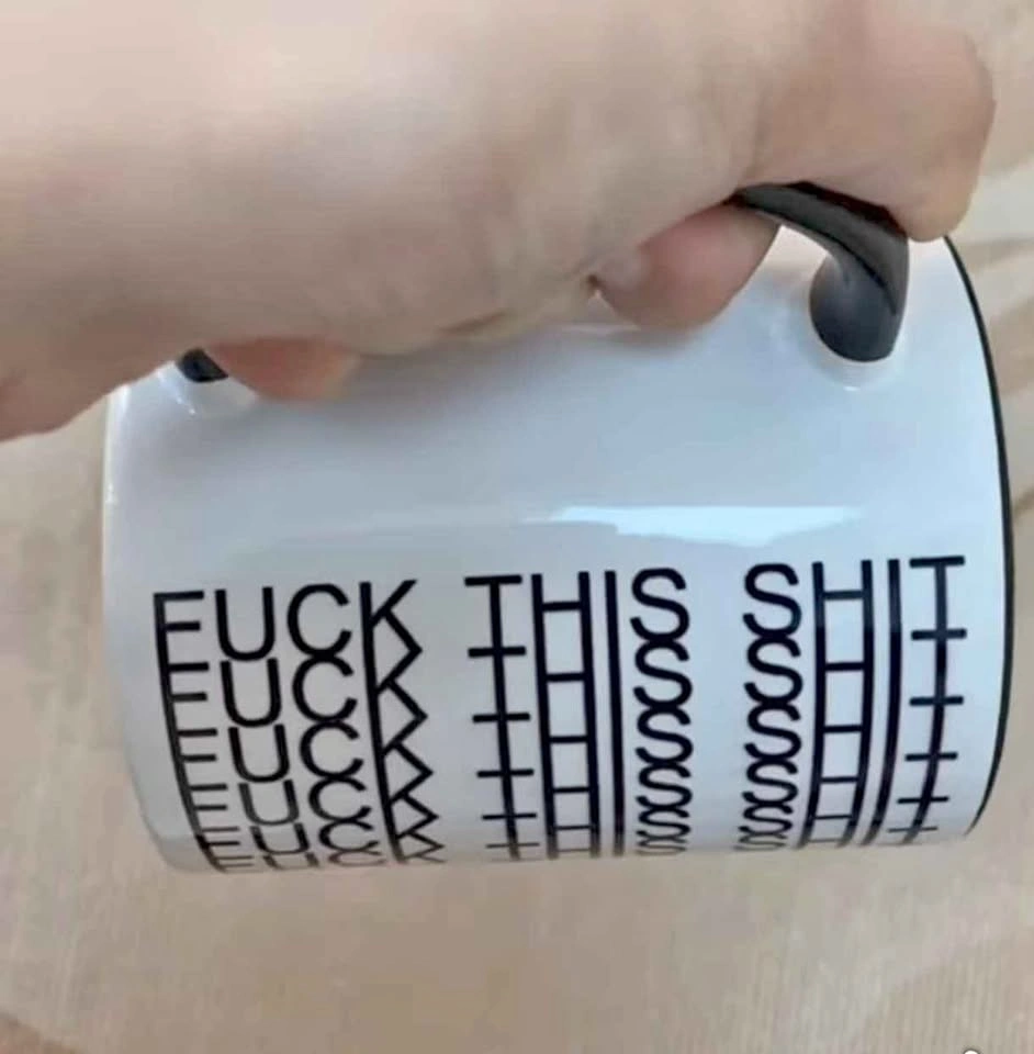Hidden message mug - Flip to see what it really says
