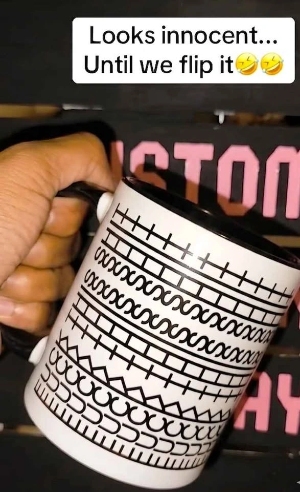 Hidden message mug - Flip to see what it really says - photo 2