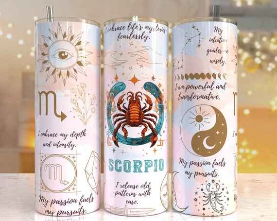 Custom zodiac-themed Birth month tumbler design - photo 2