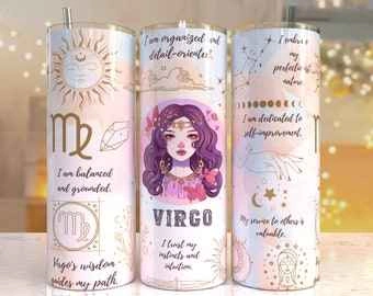 Custom zodiac-themed Birth month tumbler design - photo 3