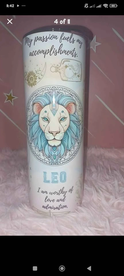 Custom zodiac-themed Birth month tumbler design - photo 5