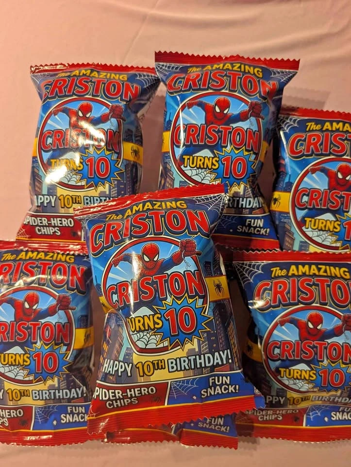 Customized Birthday Party Favor Snack chip Bags