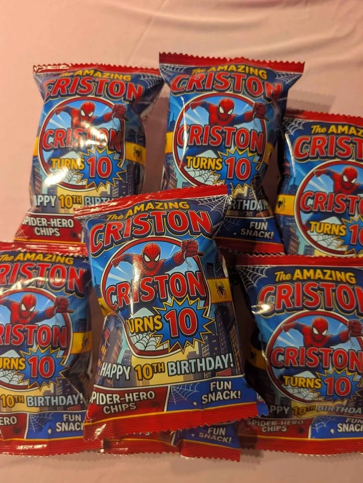 Customized Birthday Party Favor Snack chip Bags - photo 3