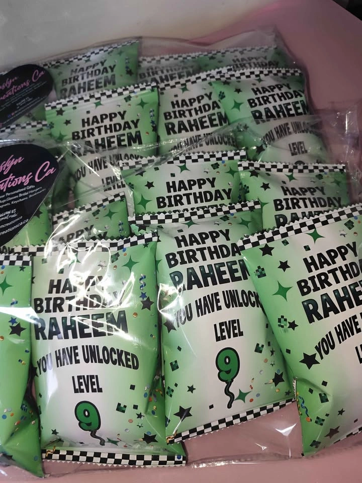 Customized Birthday Party Favor Snack chip Bags - photo 4