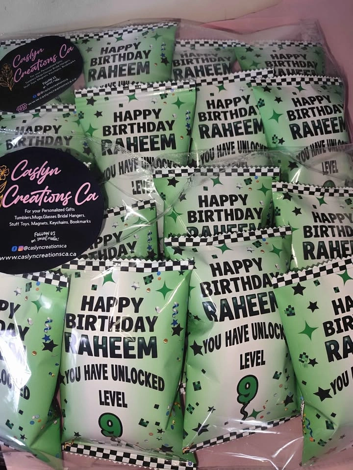 Customized Birthday Party Favor Snack chip Bags - photo 5