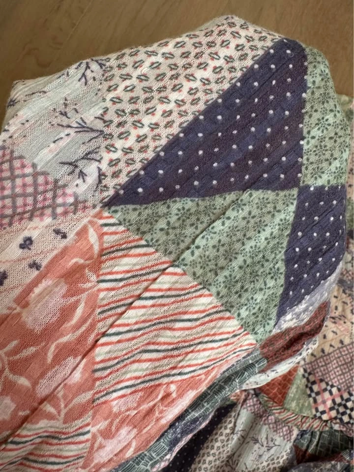 American Eagle Patchwork Print Peasant Blouse - Multicolor - photo 5