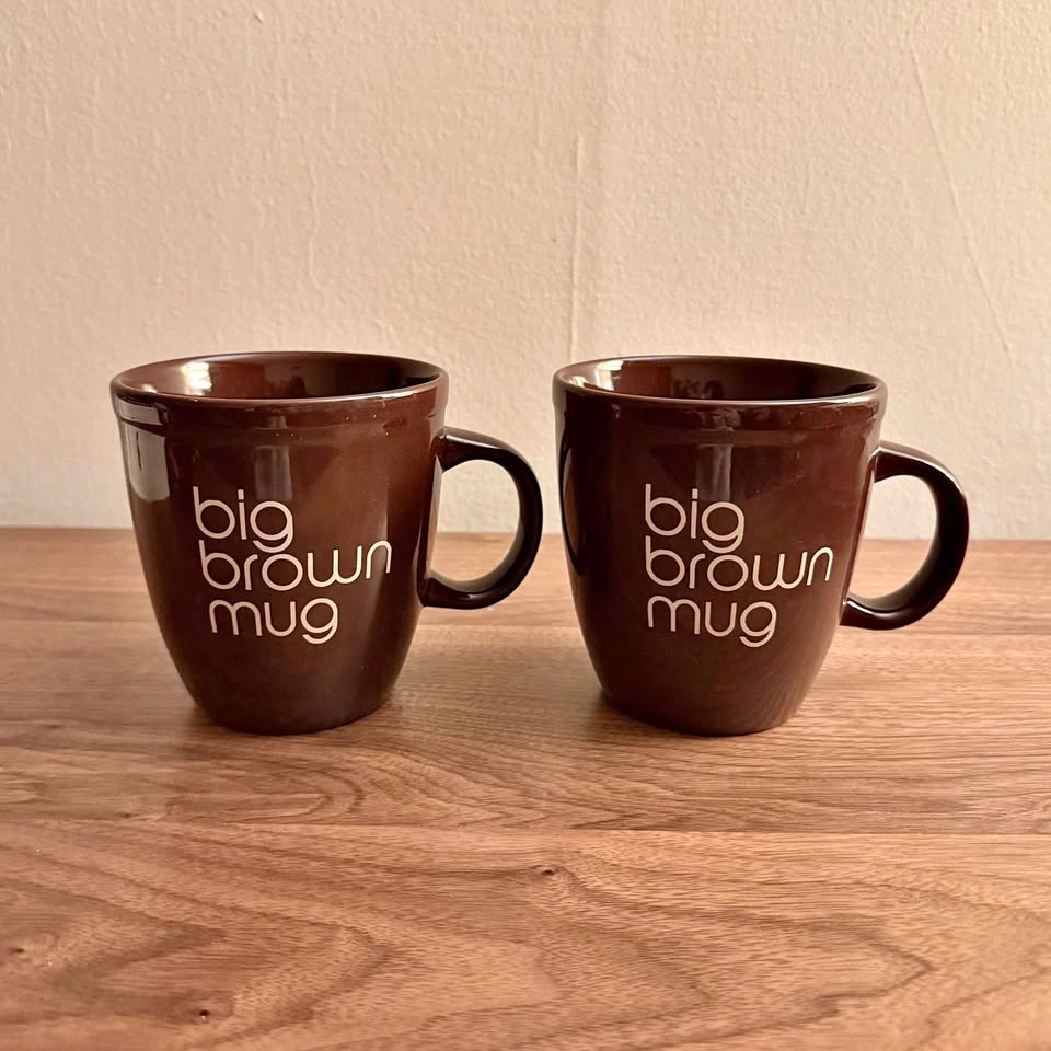 Vintage Bloomingdale's Big Brown Mug Set of 2