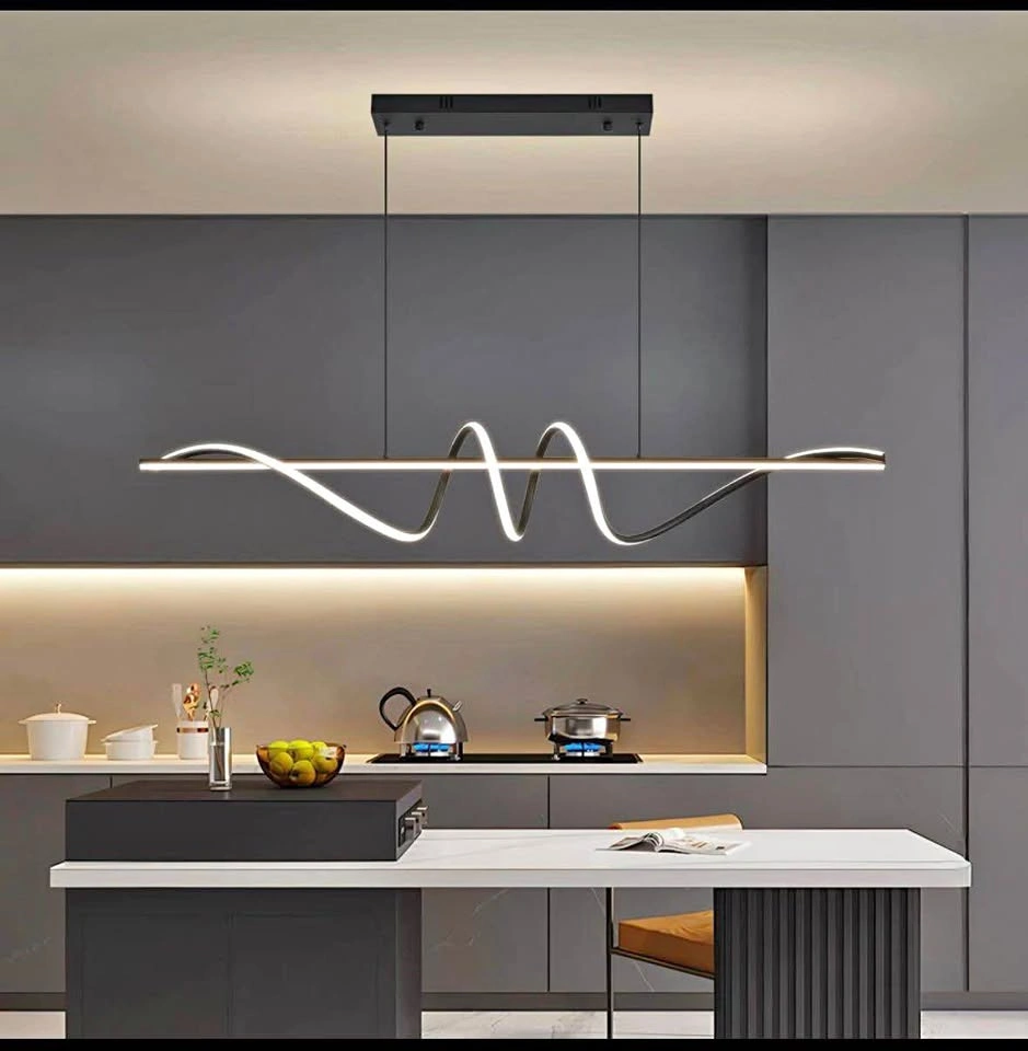 Modern Wave LED Linear Chandelier