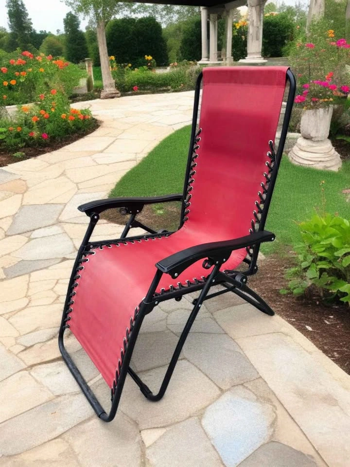 red zero-gravity patio lounge chair - photo 3