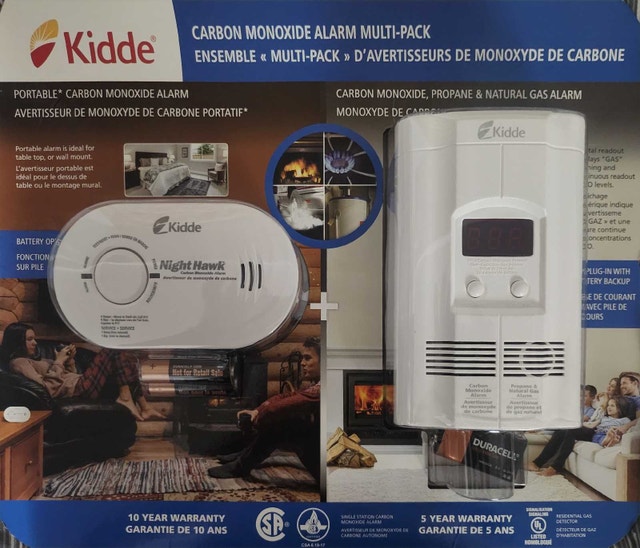 Kidde AC Plug-in Multi-Gas & Portable Carbon Monoxide Alarm
