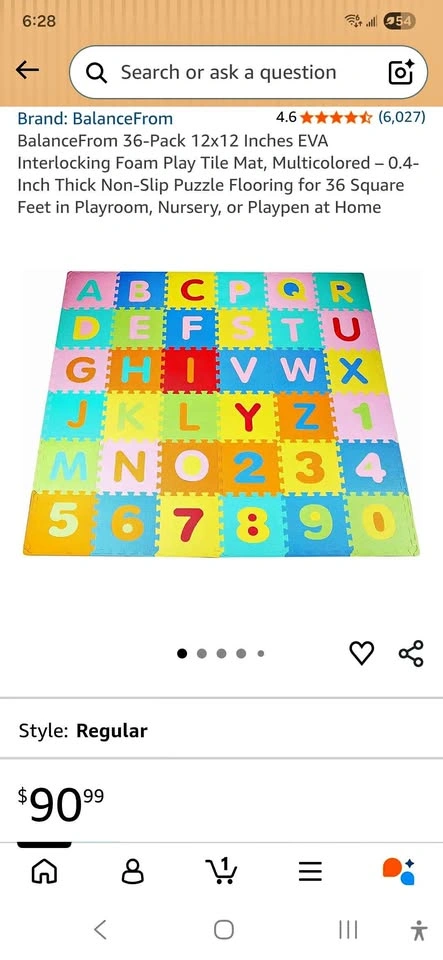 Large foam Alphabet mat