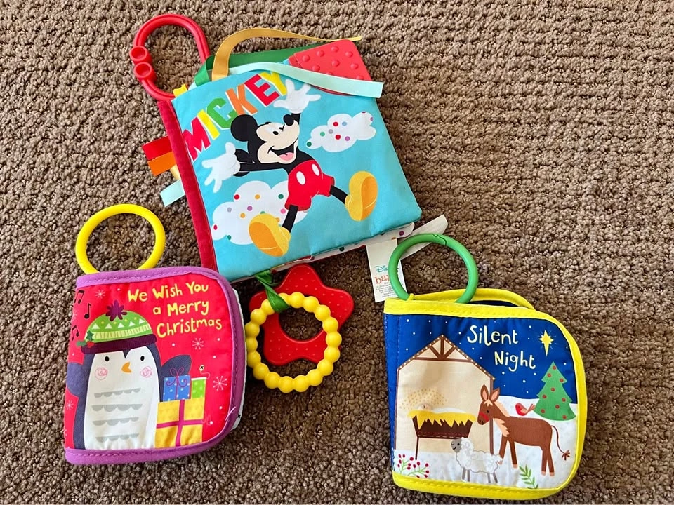 3 soft-sided baby books