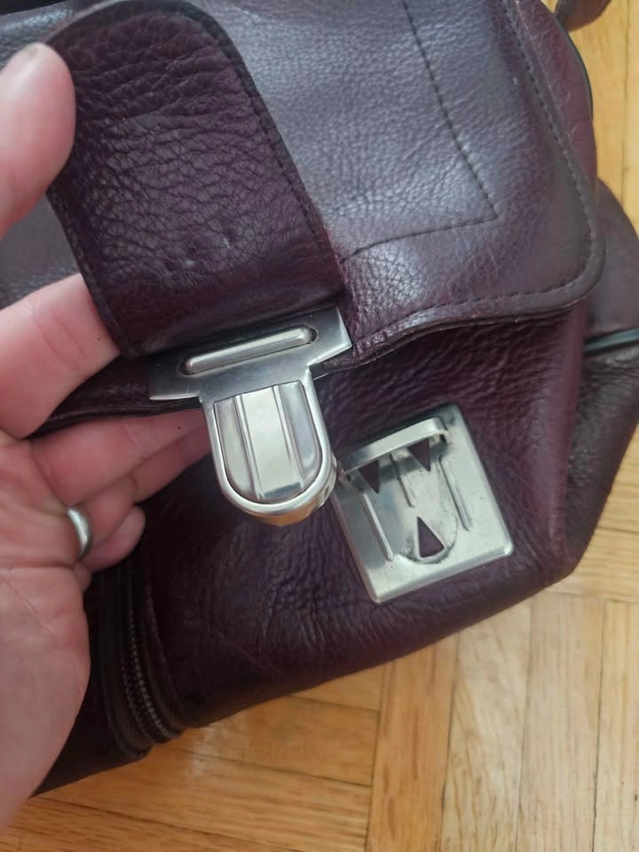 Vintage Genuine Leather Convertible Garment Travel Bag - photo 2