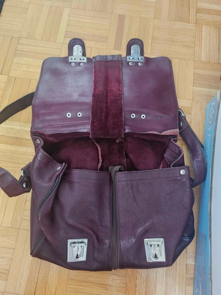 Vintage Genuine Leather Convertible Garment Travel Bag - photo 3