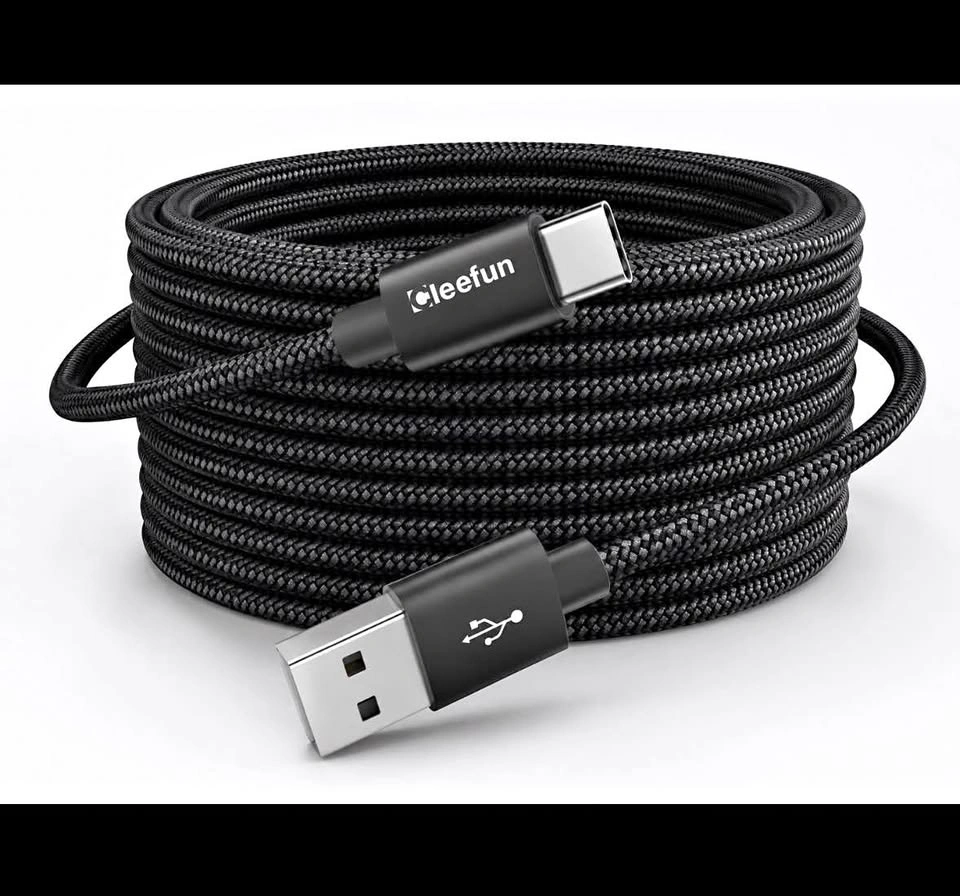 Brand New Cleefun 60FT USB-C Fast Charging Cable – Nylon Braided