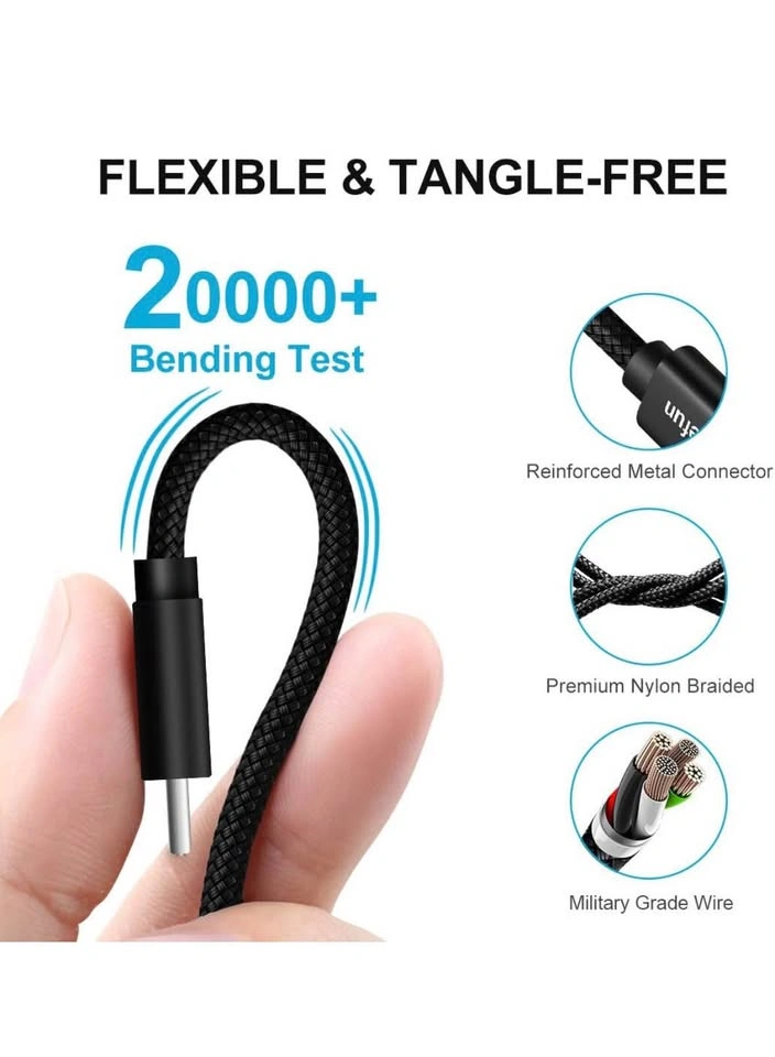 Brand New Cleefun 60FT USB-C Fast Charging Cable – Nylon Braided - photo 2