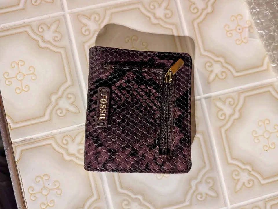Fossil Snakeskin Pattern Bifold Wallet