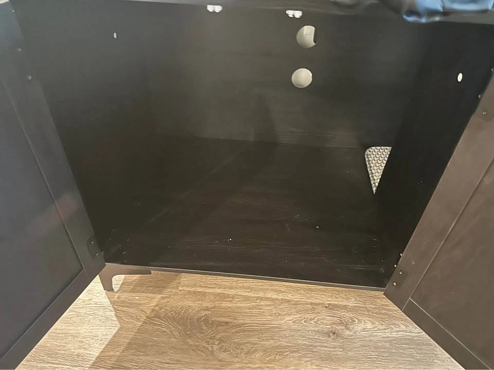 Brand new Black wood-grain cat litter box enclosure - photo 4