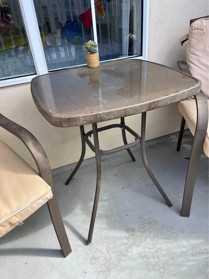 Glass Patio Table