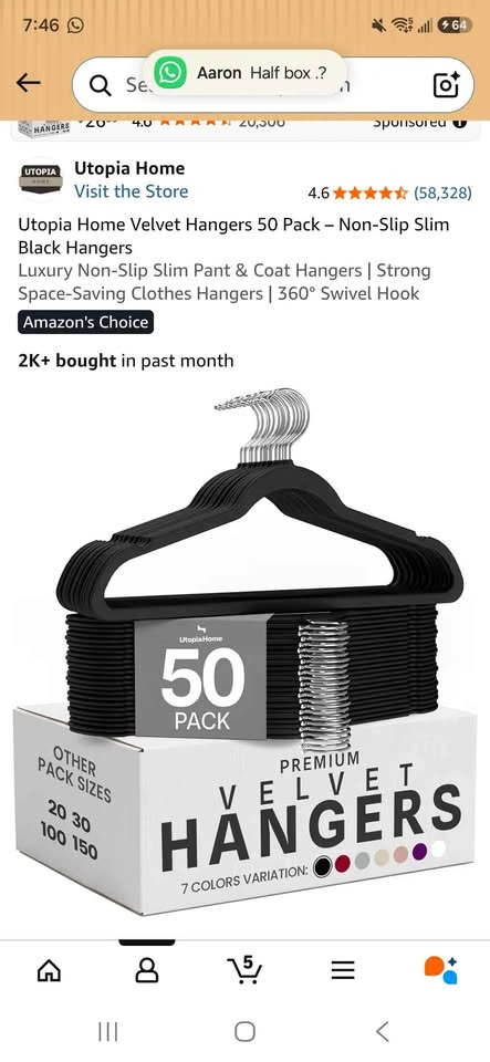 Velvet Hangers Non-Slip Slim Black NEW 75 Available - photo 2