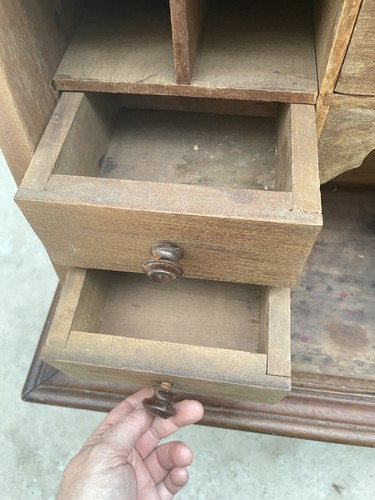 Vintage Secretary Desk Top And Table Set - photo 3