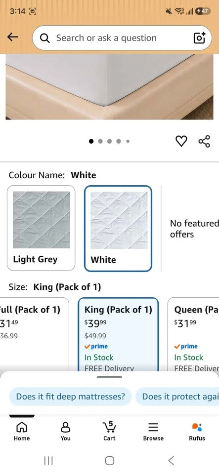 Quilted Mattress Protector NOT Waterproof NEW King and Queen - photo 3